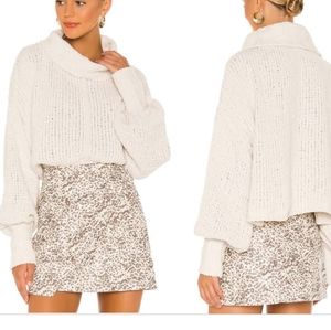 Free People Be Yours Pullover Sweater in Vanilla Bean Size XL NWT